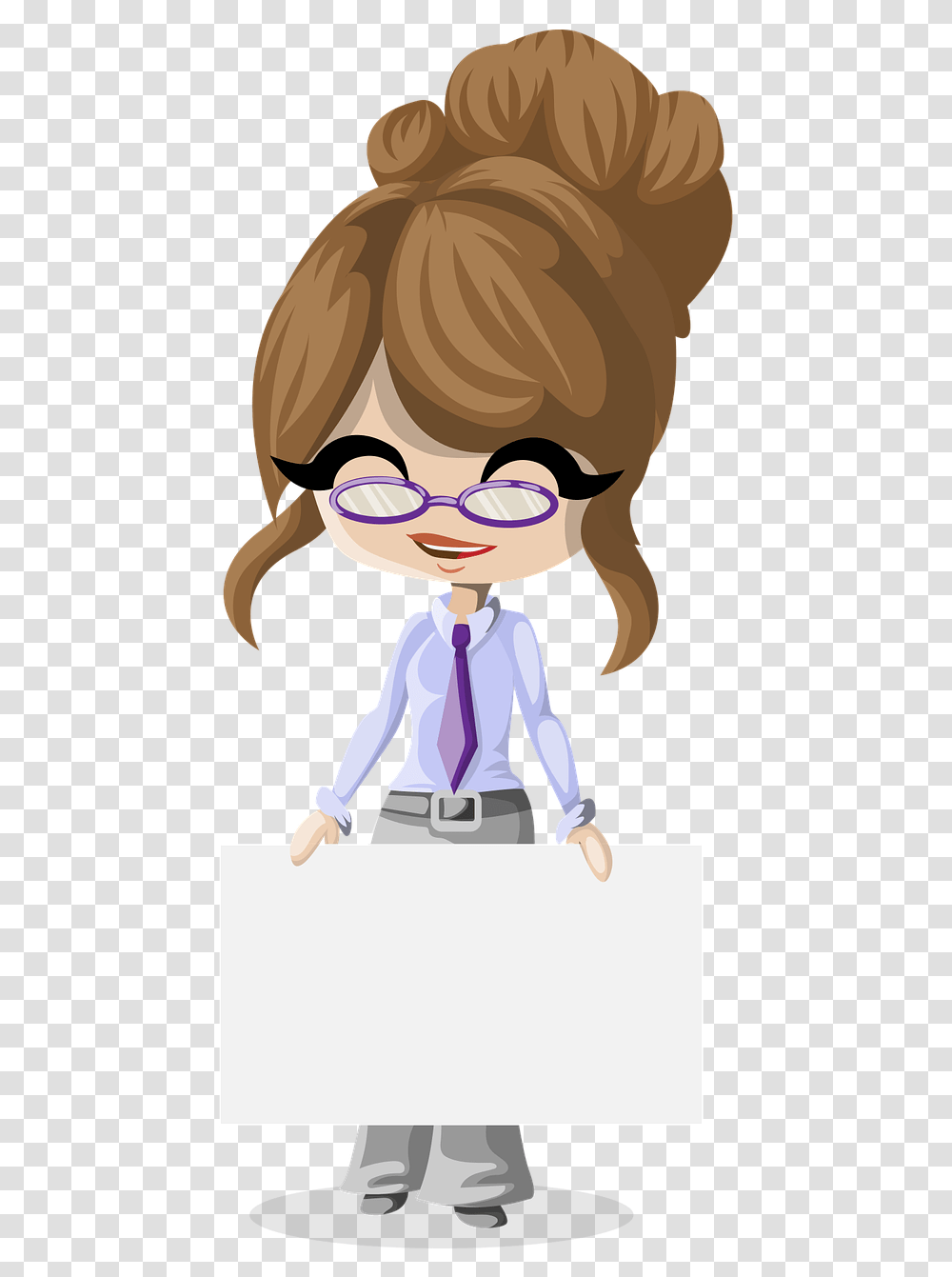 Glasses Girl Cartoon, Person, Female, Sunglasses, Accessories Transparent Png