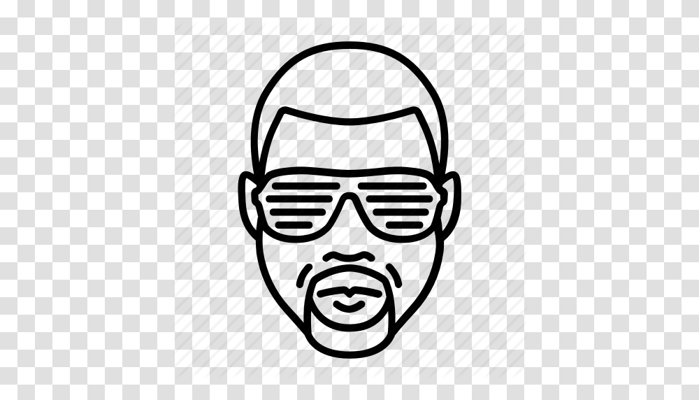 Glasses Kanye Kanye West Musician Rap Rapper West Icon, Goggles, Accessories, Accessory, Stencil Transparent Png