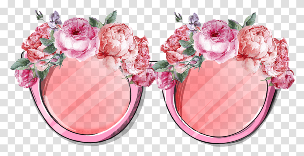 Glasses Lovely Glasses Sunny Pink Overlay Hipster Indie Flower Picsart, Plant, Rose, Petal Transparent Png