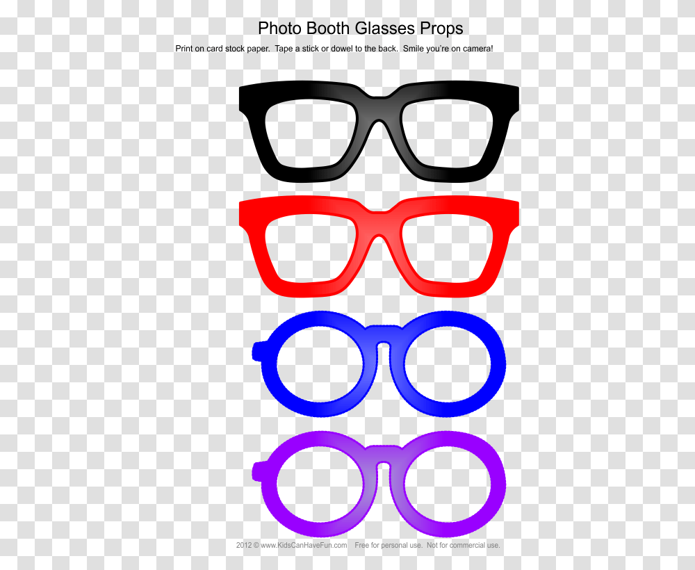 Glasses Photo Booth Props Props Stick, Accessories, Accessory, Sunglasses, Goggles Transparent Png
