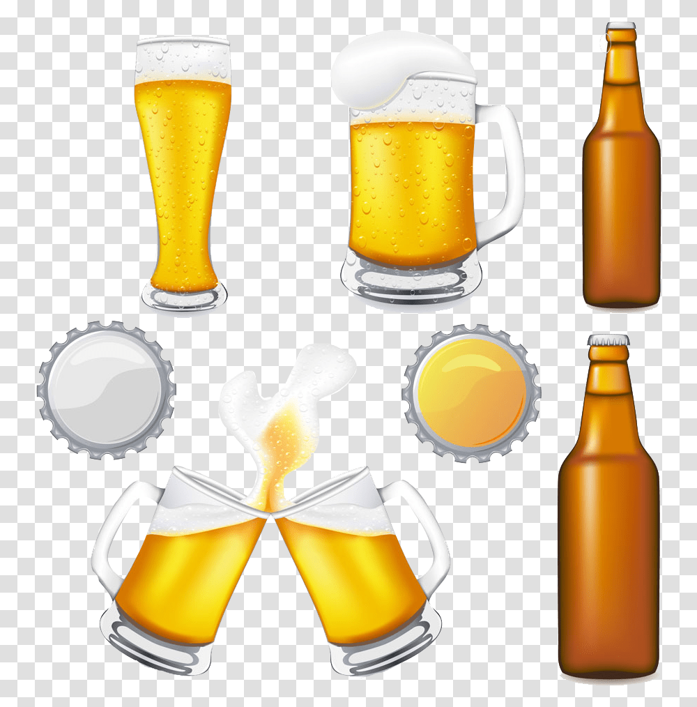 Glassware Oktoberfest Clip Art Cartoon Image Beer Bottle And Mug Clipart, Alcohol, Beverage, Drink, Beer Glass Transparent Png