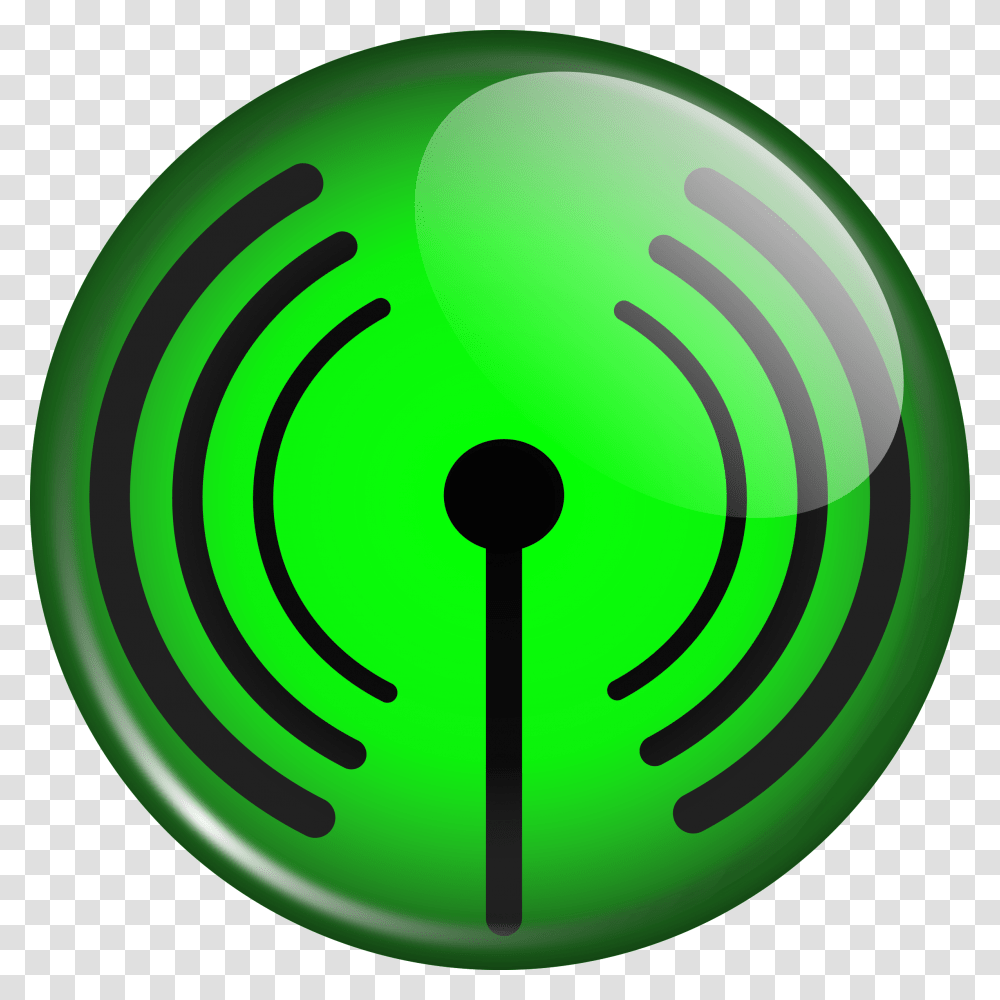 Glassy Wifi Symbol Icons, Green, Logo, Trademark, Tennis Ball Transparent Png