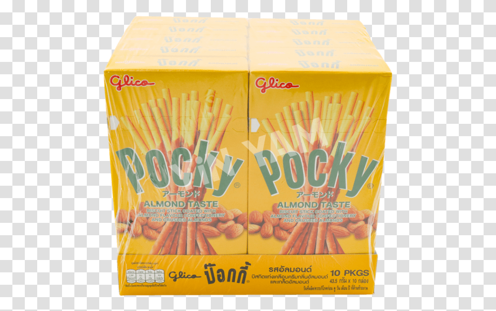 Glico Pocky Almond Taste 43 Pocky, Book, Food, Cardboard, Plant Transparent Png