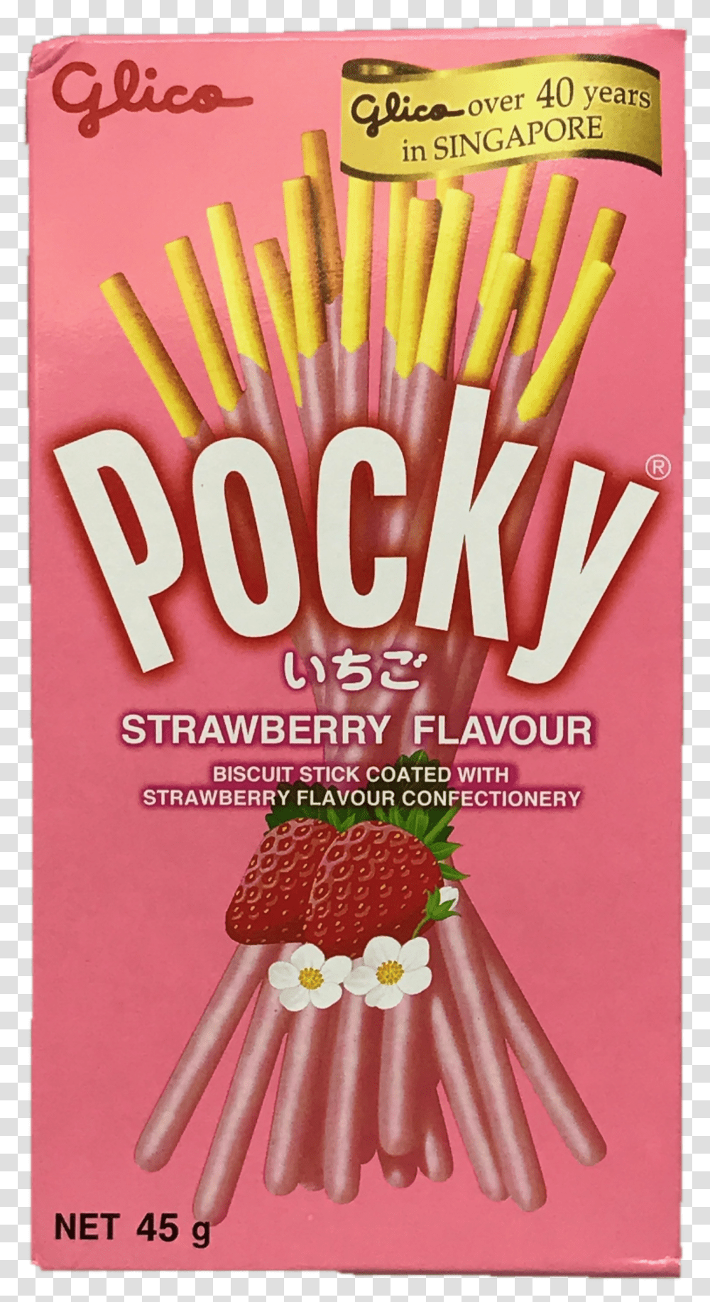 Glico Pocky Strawberry 45g Pocky Strawberry Transparent Png