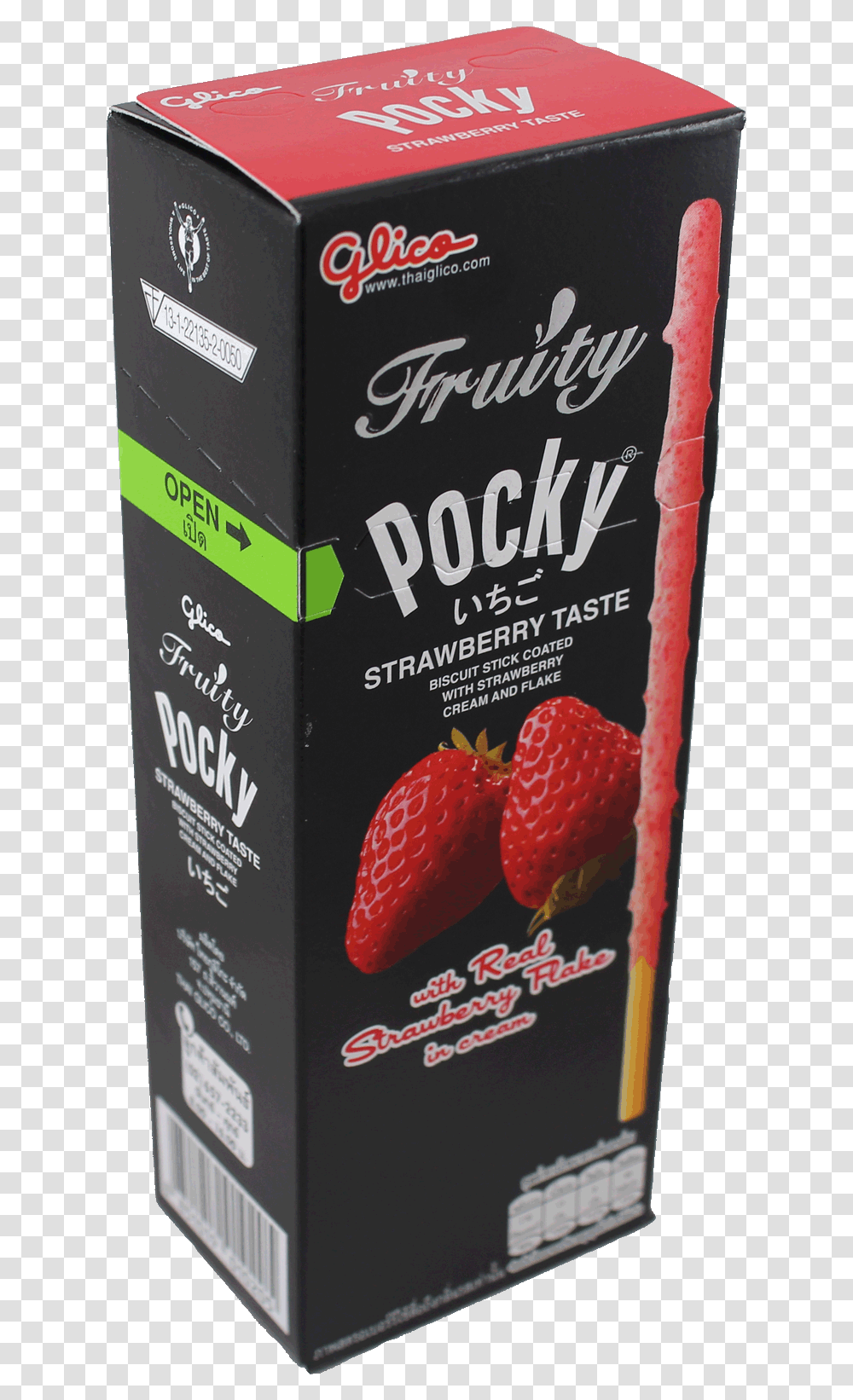 Glico Strawberry Crush Pocky Pocky, Plant, Raspberry, Fruit, Food Transparent Png