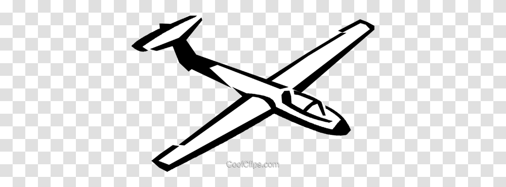 Glider Royalty Free Vector Clip Art Illustration, Aircraft, Vehicle, Transportation, Airplane Transparent Png