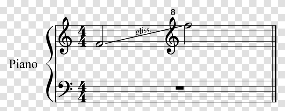 Glissando Goes Through Clef 6 8 Bar Lines, Gray, World Of Warcraft Transparent Png
