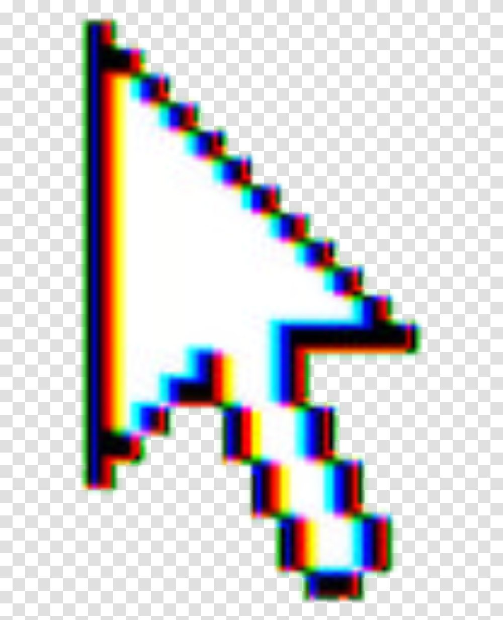 Glitch Aesthetic Tumblr Arrow Sticker Mouse Pointer, Text, Graphics, Art, Number Transparent Png