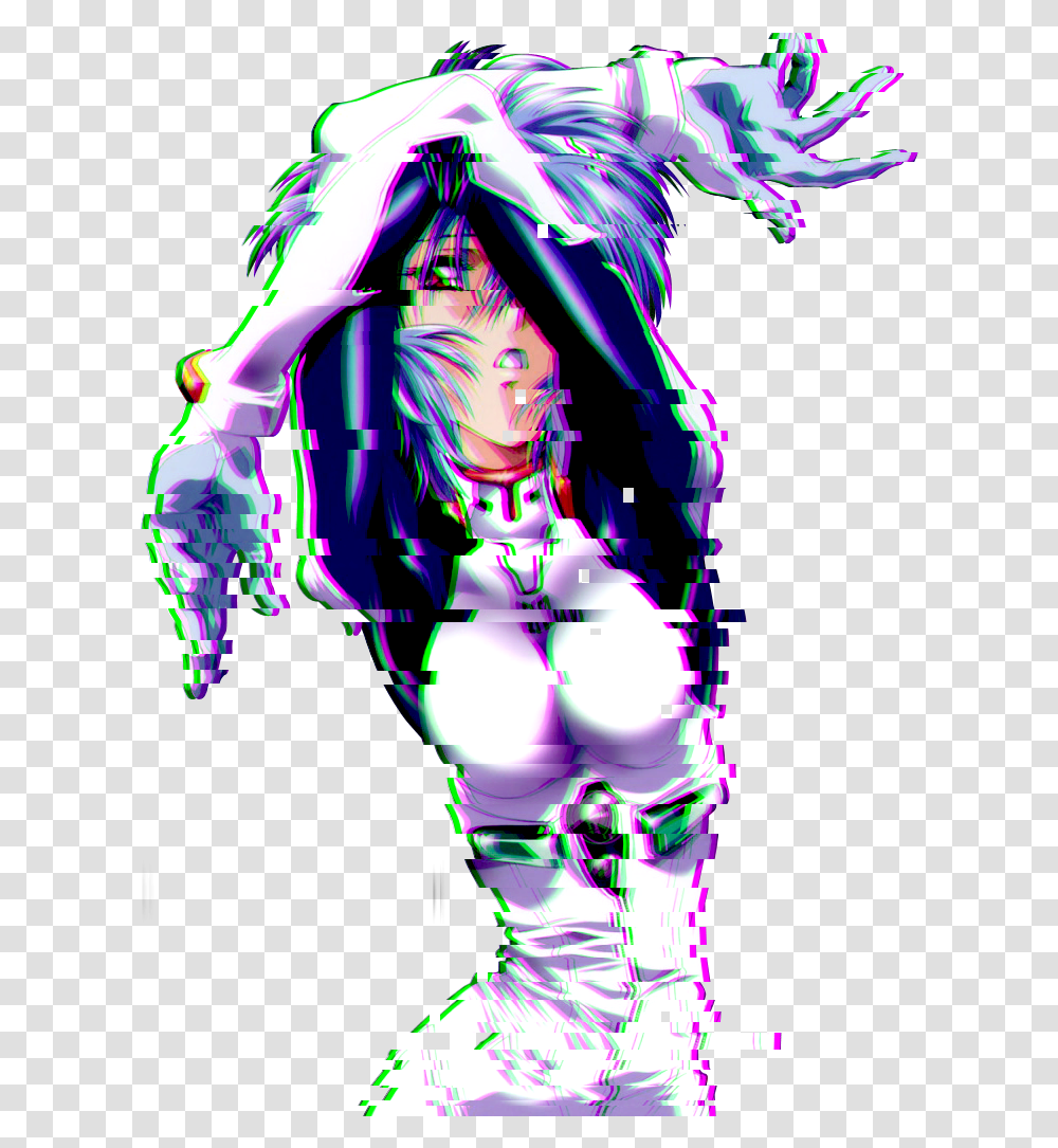 Glitch Anime Character Glitch Anime, Light, Person Transparent Png