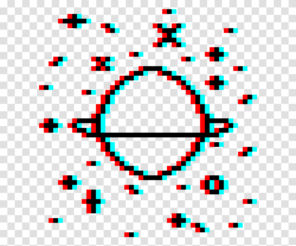 Glitch Galaxy Red Blue Cyan Black Pixel Doodle Circle, Pac Man, Scoreboard Transparent Png