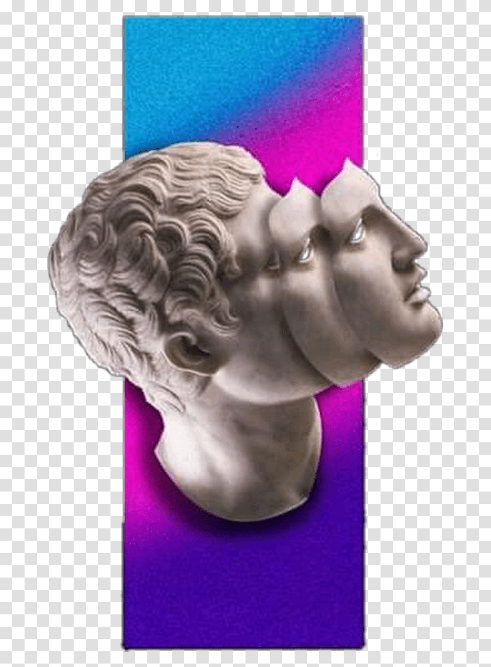 Glitch Glitchplease Face Cara Estatua Tumblr Glitch Art, Sculpture, Statue, Head, Figurine Transparent Png