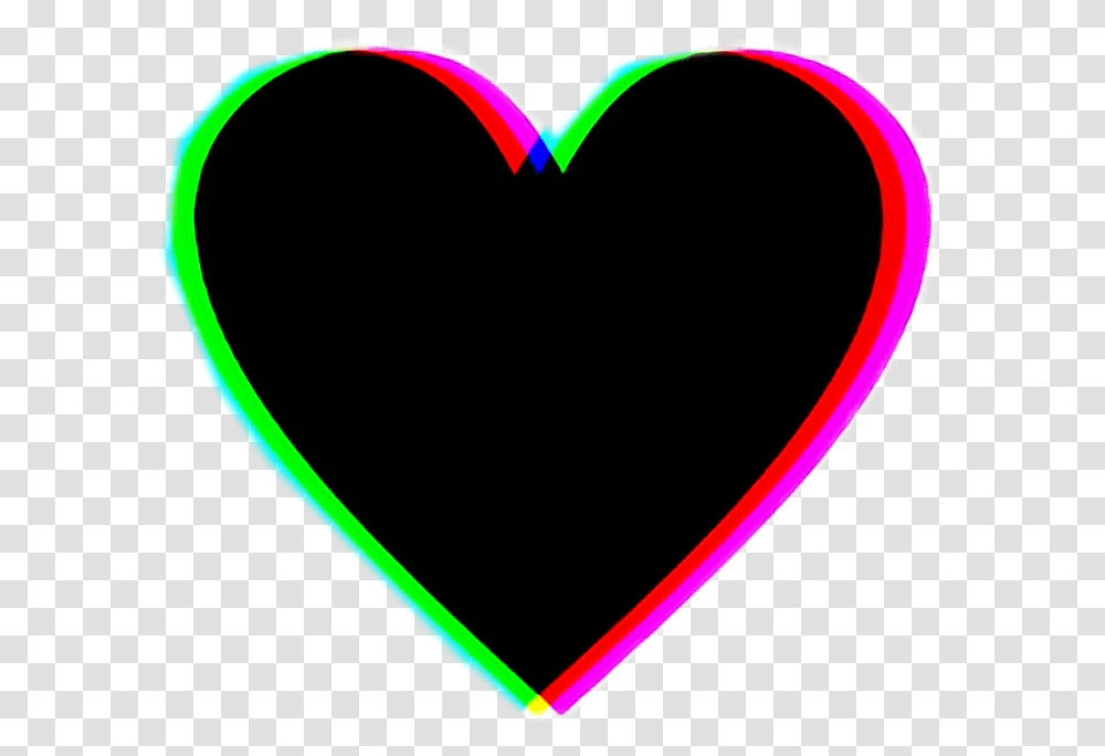Glitch Heart Black Blackheart Cute Tumblr Aesthetic Heart, Label Transparent Png