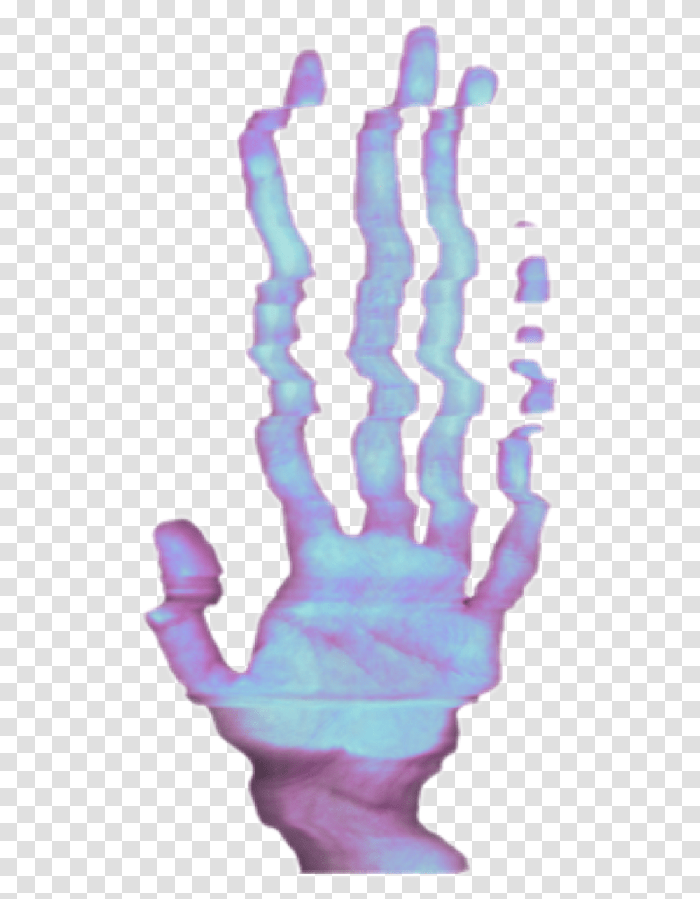 Glitch Image Sticker Cyberpunk, Purple, Person, Hand, Dye Transparent Png