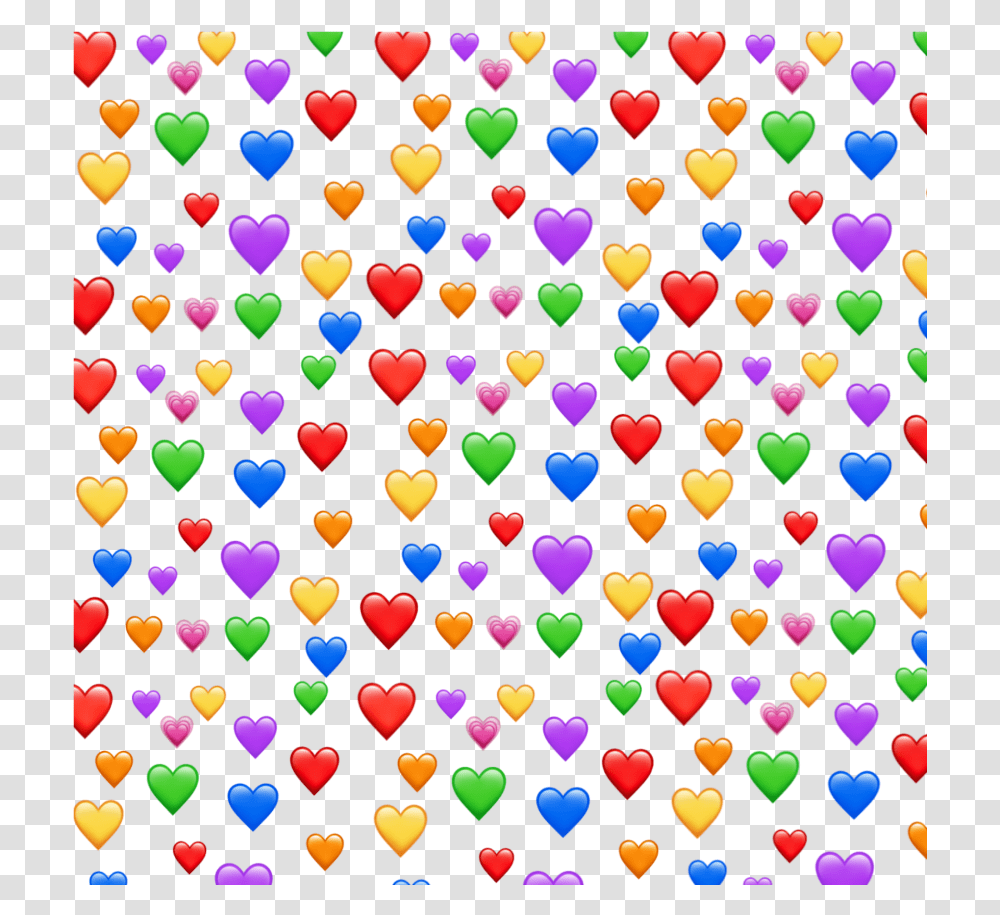 Glitch Snapchat Tumblr Facebook Lots Of Hearts Emoji, Pattern, Sweets, Food, Confectionery Transparent Png