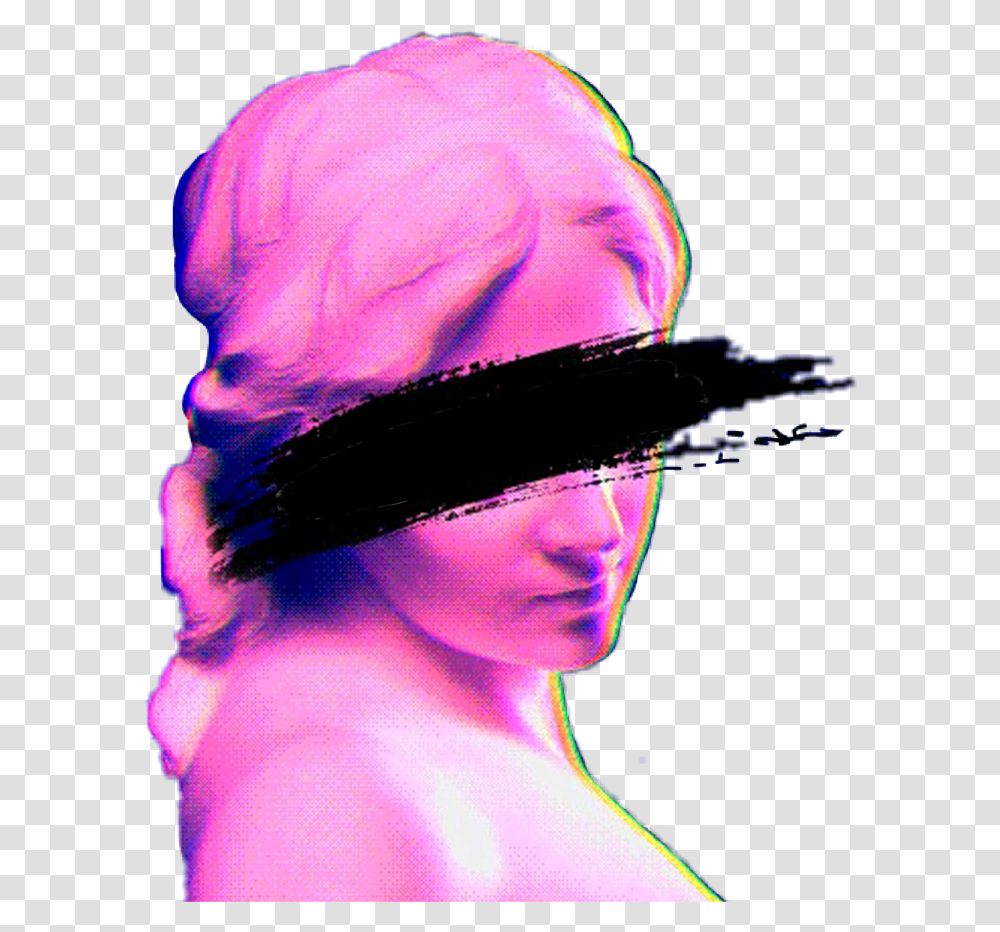 Glitch Statue Woman Vaporwave Aesthetic Vaporwave, Apparel, Person, Human Transparent Png