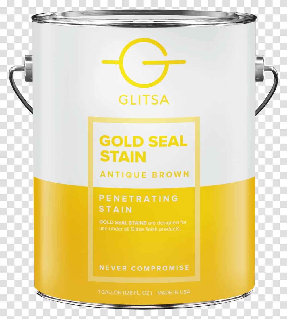 Glitsa Gold Seal Stain Antique Brown Cup, Paint Container, Bucket, Tin, Bottle Transparent Png
