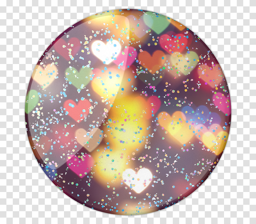 Glitter Bokeh Hearts Circle, Ornament, Accessories, Accessory, Jewelry Transparent Png