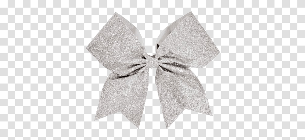 Glitter Bow Ribbon Image Arts Silver Glitter Cheer Bow, Machine, Propeller, Appliance Transparent Png