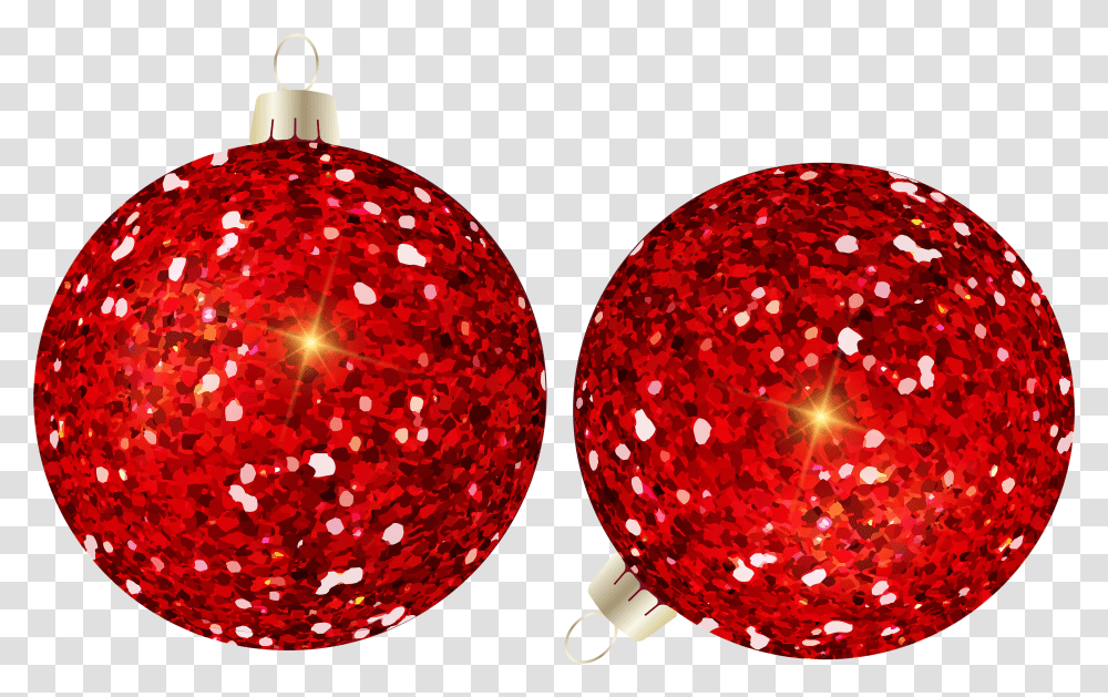 Glitter Effect Christmas Ball Red Glitter Transparent Png
