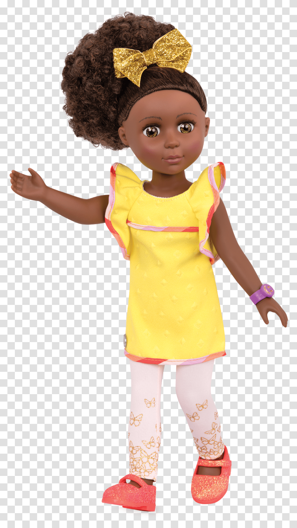 Glitter Girl Doll With Curly Hair, Toy, Person, Human Transparent Png