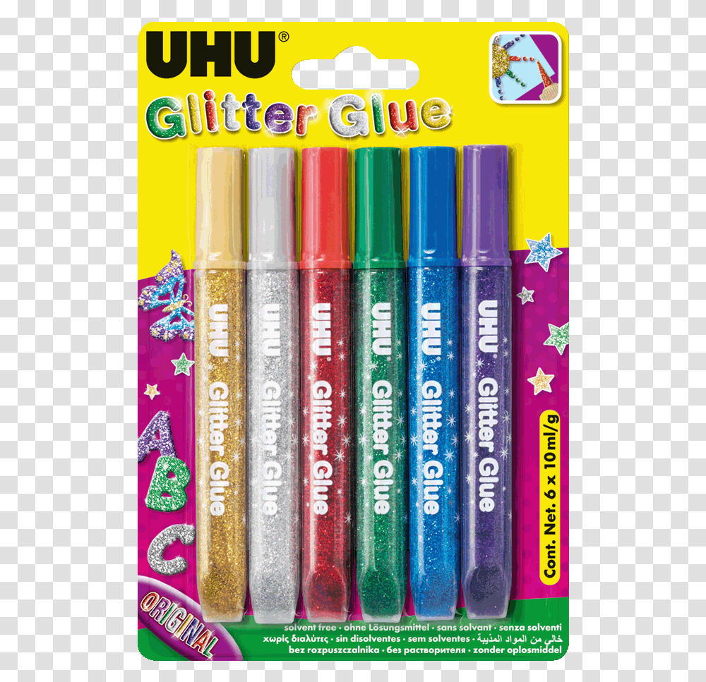 Glitter Glue Uhu Glitter Glue Shiny, Marker, Crayon Transparent Png