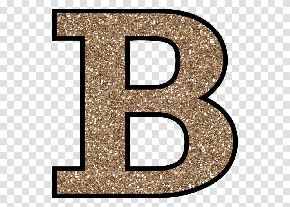 Glitter Gold Letter B, Number, Alphabet Transparent Png