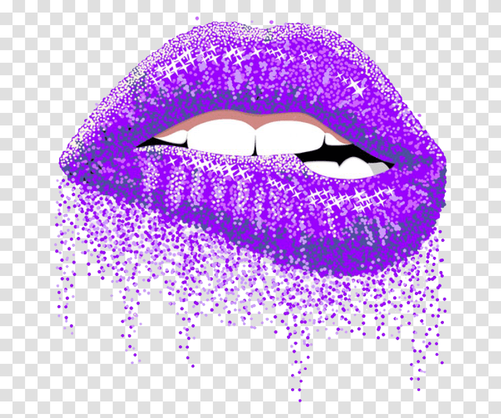 Glitter Lips Image Purple Lips, Light, Mouth Transparent Png