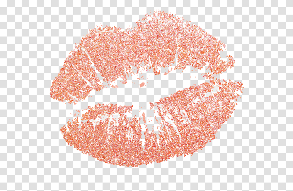 Glitter Lips Image Rose Gold Glitter Lips Clipart, Mouth, Rug, Cosmetics Transparent Png