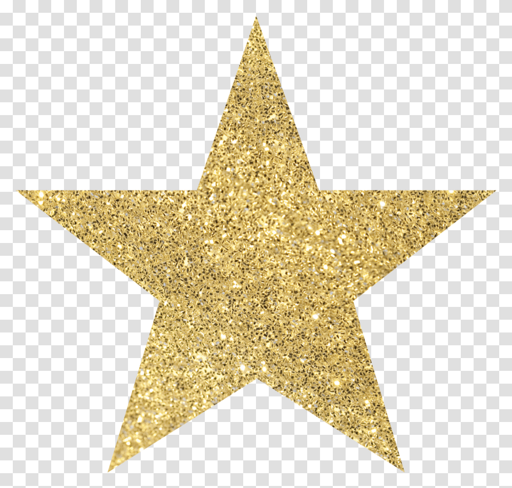 Glitter Printable Gold Star, Cross, Star Symbol, Light Transparent Png