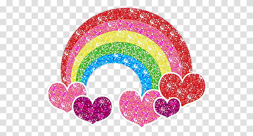 Glitter Rainbow Clipart Glitter Rainbow Heart, Label, Text, Rug, Purple Transparent Png