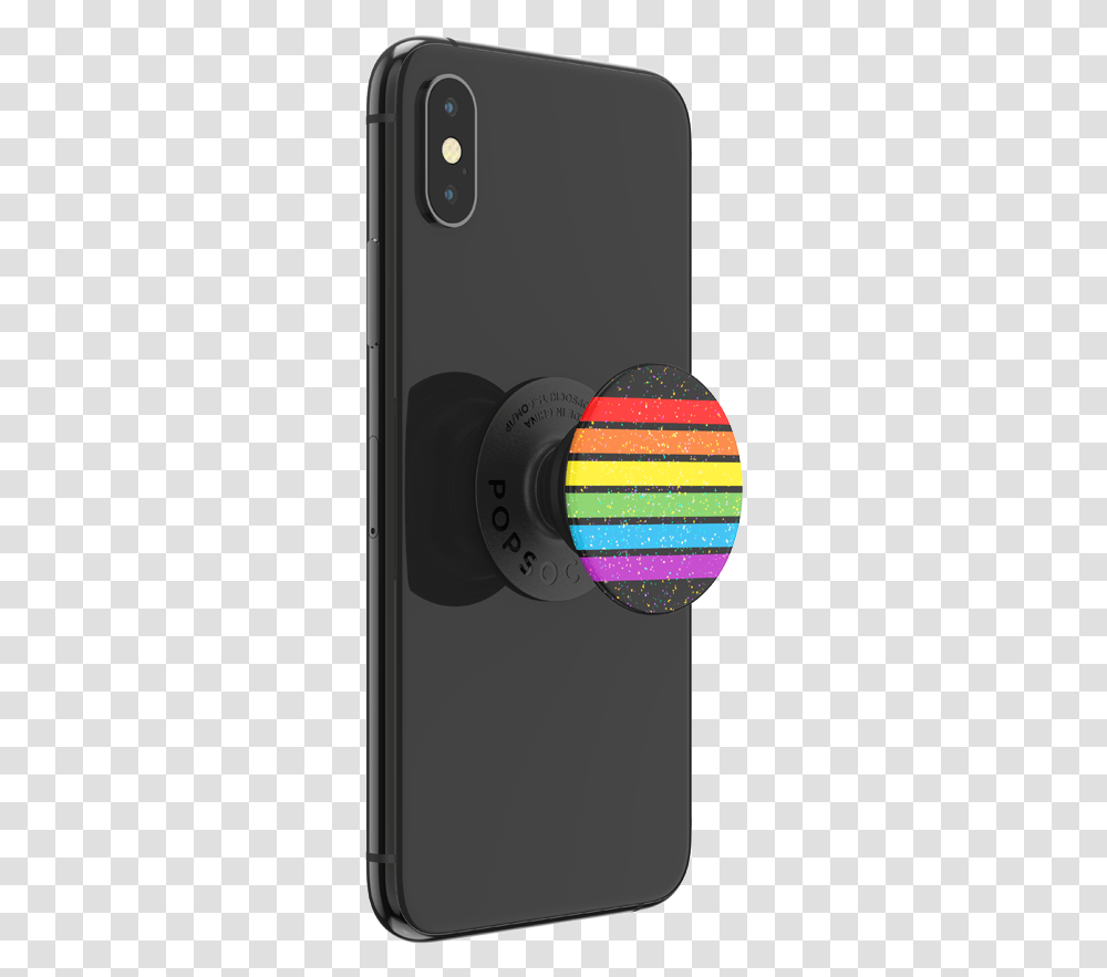 Glitter Rainbow Stripe Popgrip Camera Phone, Mobile Phone, Electronics, Cell Phone, Ipod Transparent Png