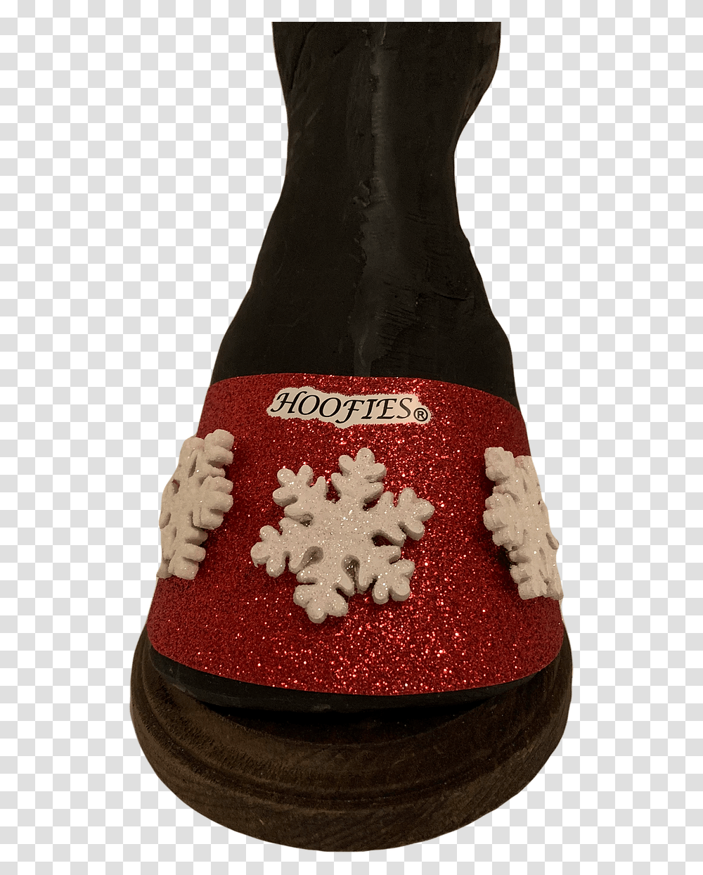 Glitter Red With White Snowflakes Christmas Hoofies Horse Woolen, Beer, Alcohol, Beverage, Drink Transparent Png
