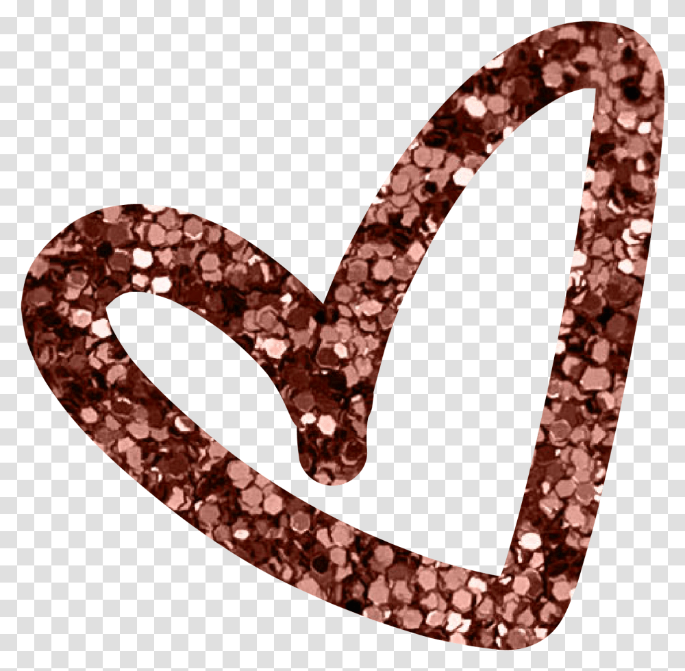 Glitter Rose Gold Heart Number, Sweets, Food, Confectionery, Snake Transparent Png