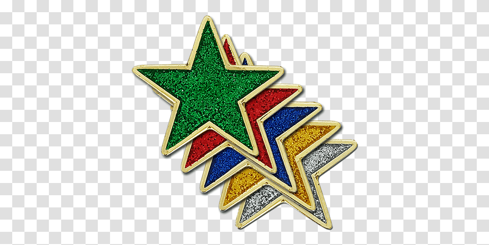 Glitter Star Badge By School Badges Uk Emblem, Cross, Symbol, Star Symbol Transparent Png