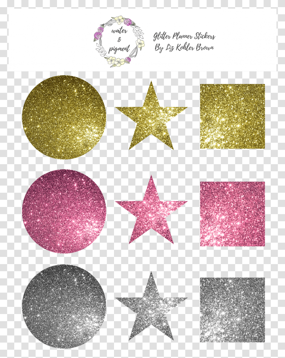 Glitter Star Sparkly Transparent Png