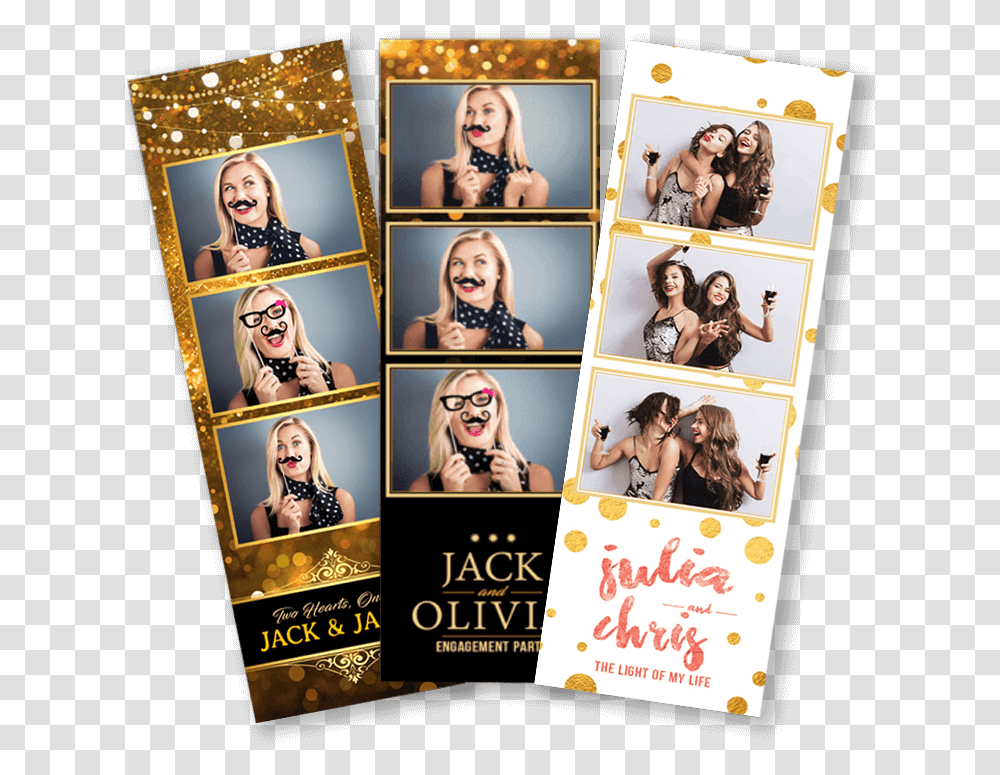 Glitter & Gold Template Set Horizontal, Person, Human, Collage, Poster Transparent Png