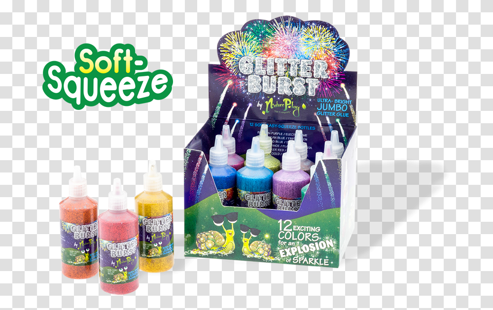 Glitterburst Ultra Bright Glitter Glue Makeup Brushes, Bottle, Paint Container, Ink Bottle, Plastic Transparent Png