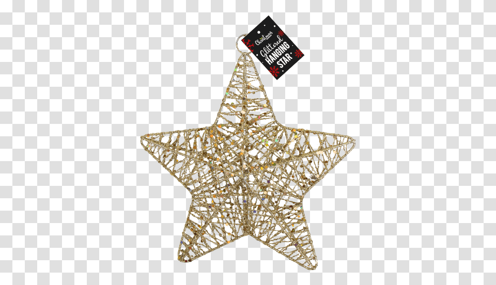 Glittered Hanging Christmas Star Locket, Star Symbol, Rug, Animal Transparent Png