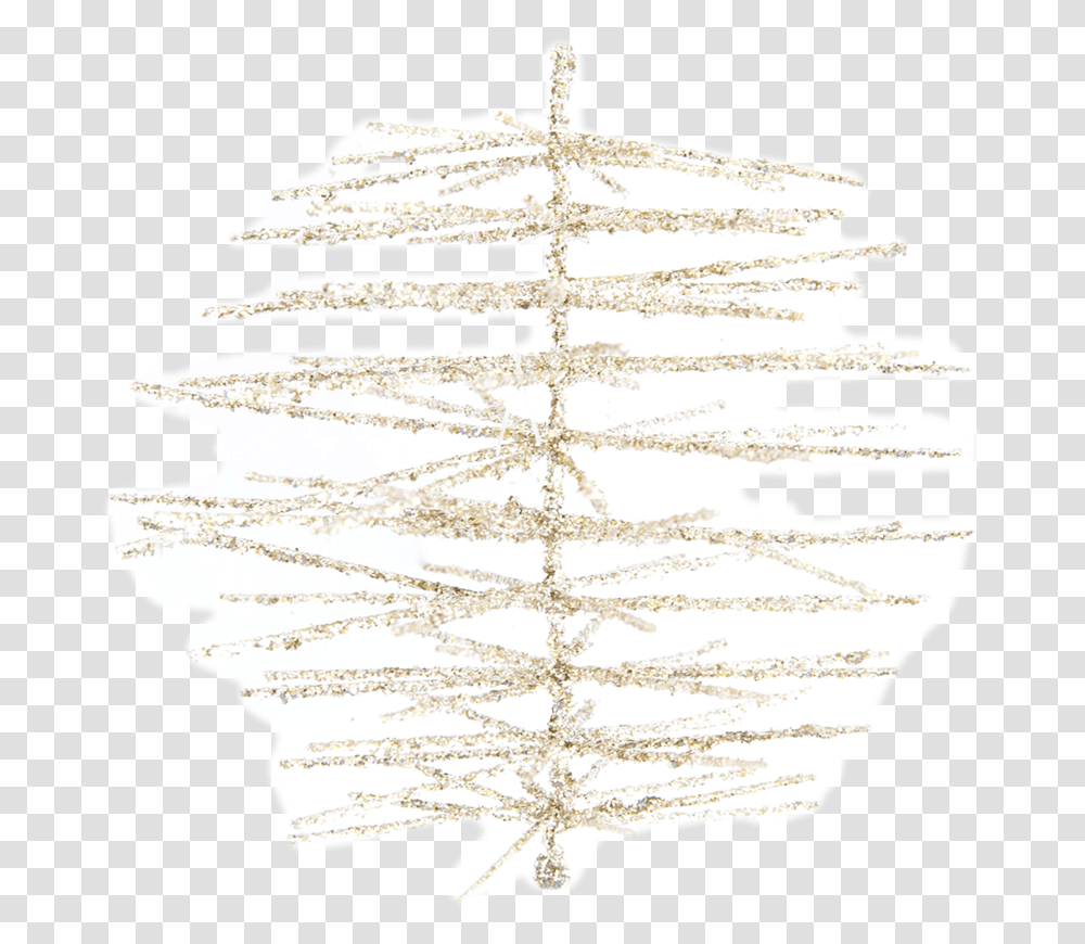 Glittered Pine Needle Ornaments 2 Tree, Cross, Wedding Cake, Leaf Transparent Png
