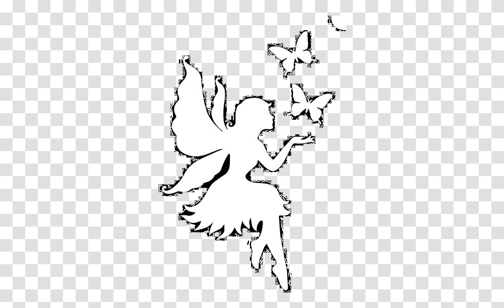 Glittertattoo Stencil Fairy Butterfly Fairy Butterfly, Cupid, Poster, Advertisement, Silhouette Transparent Png