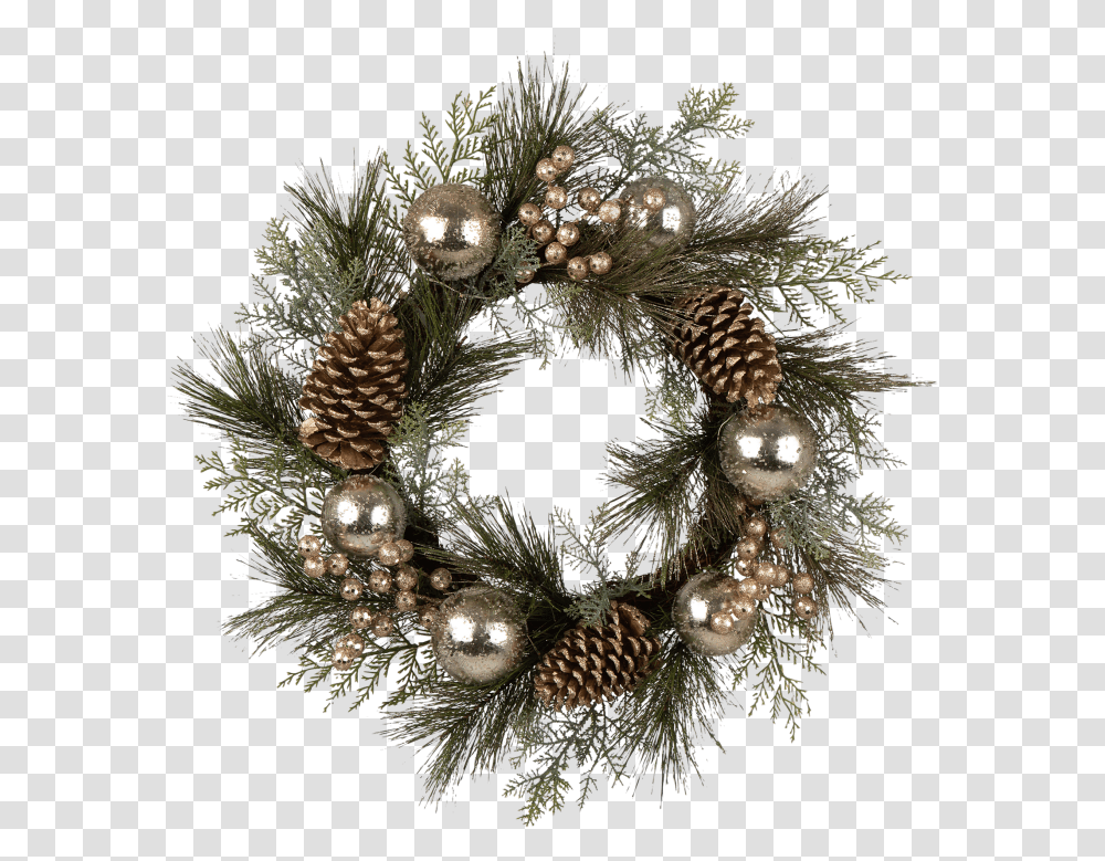 Glitzhome 24 Led Pre Lit Greenery Berry Holly Pine Cone Wreath, Chandelier, Lamp Transparent Png