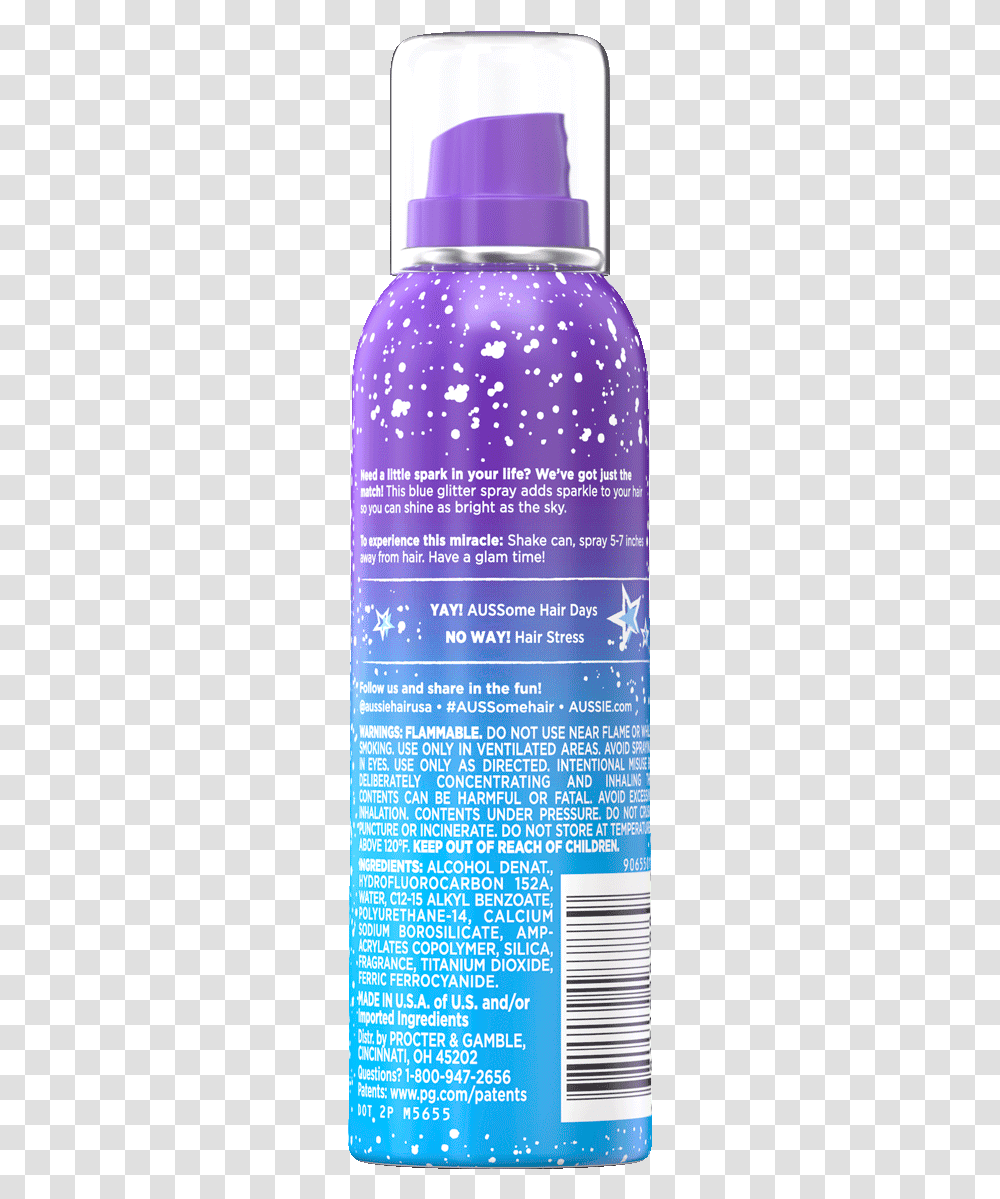 Glitzy Blue Hair Spray, Word, Number Transparent Png