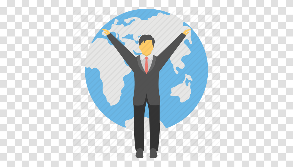 Global Businessman International Businessperson Successful, Planet, Outer Space, Astronomy, Sphere Transparent Png