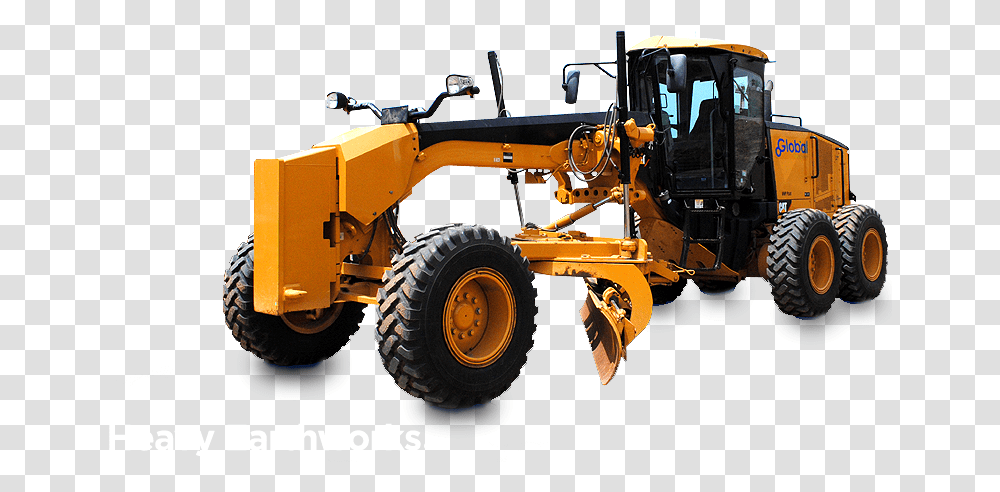 Global Constructions Limited Bulldozer, Tractor, Vehicle, Transportation, Tire Transparent Png