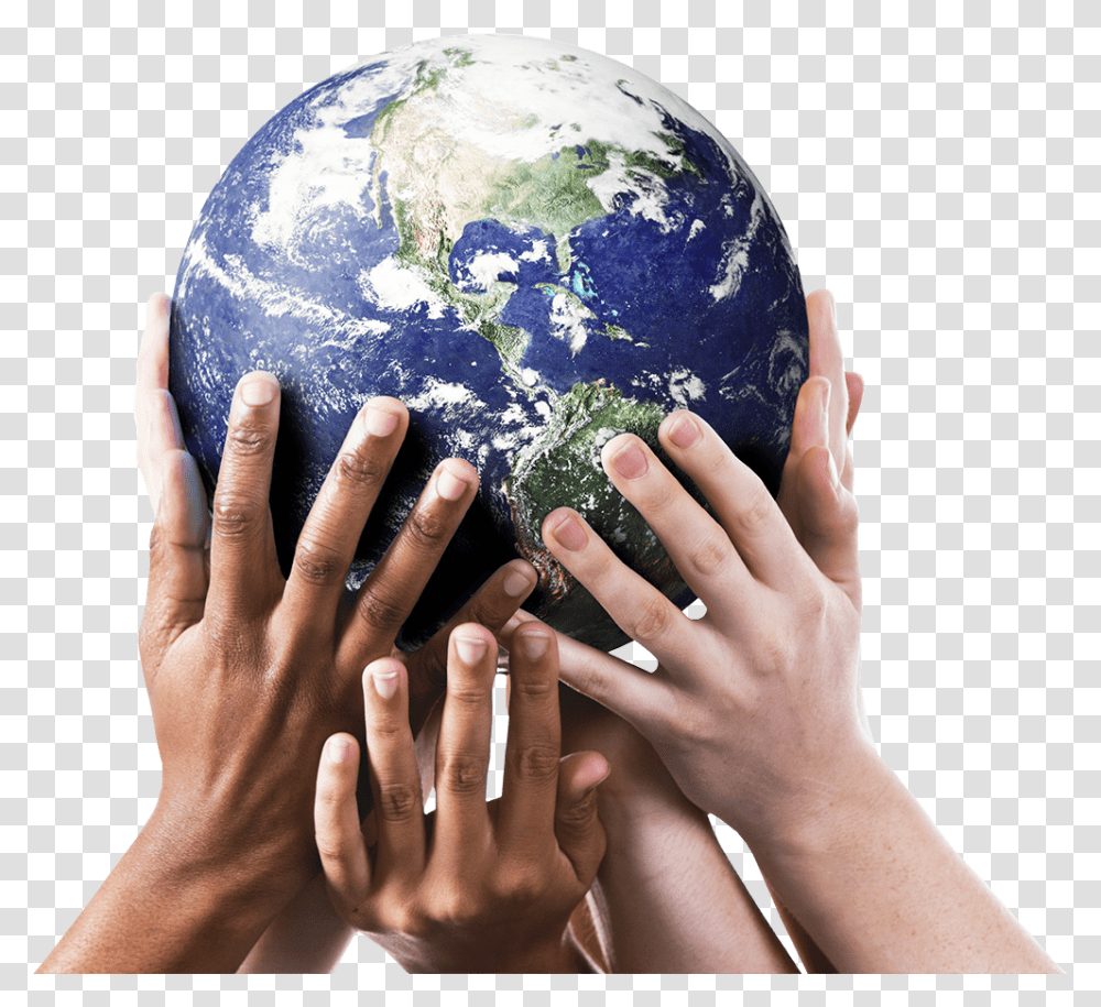 Global Hotel Systems Earth In Hands, Person, Human, Outer Space, Astronomy Transparent Png