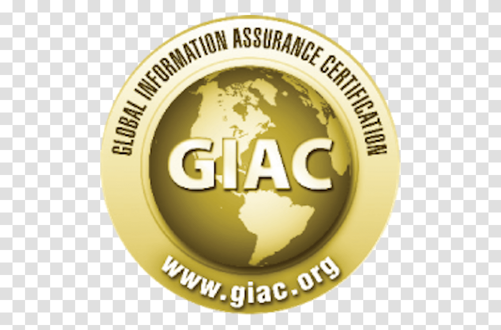 Global Information Assurance Certification Global Information Assurance Certification Penetration, Gold, Label, Logo Transparent Png