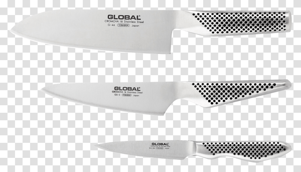 Global Knives Set Pris, Knife, Blade, Weapon, Weaponry Transparent Png