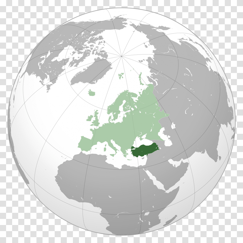 Global Map Of Europe And Turkey Europe On Global Map, Outer Space, Astronomy, Universe, Planet Transparent Png