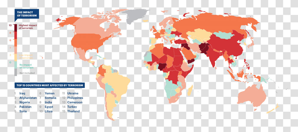 Global Terrorism Index 2018, Map, Diagram, Atlas, Plot Transparent Png