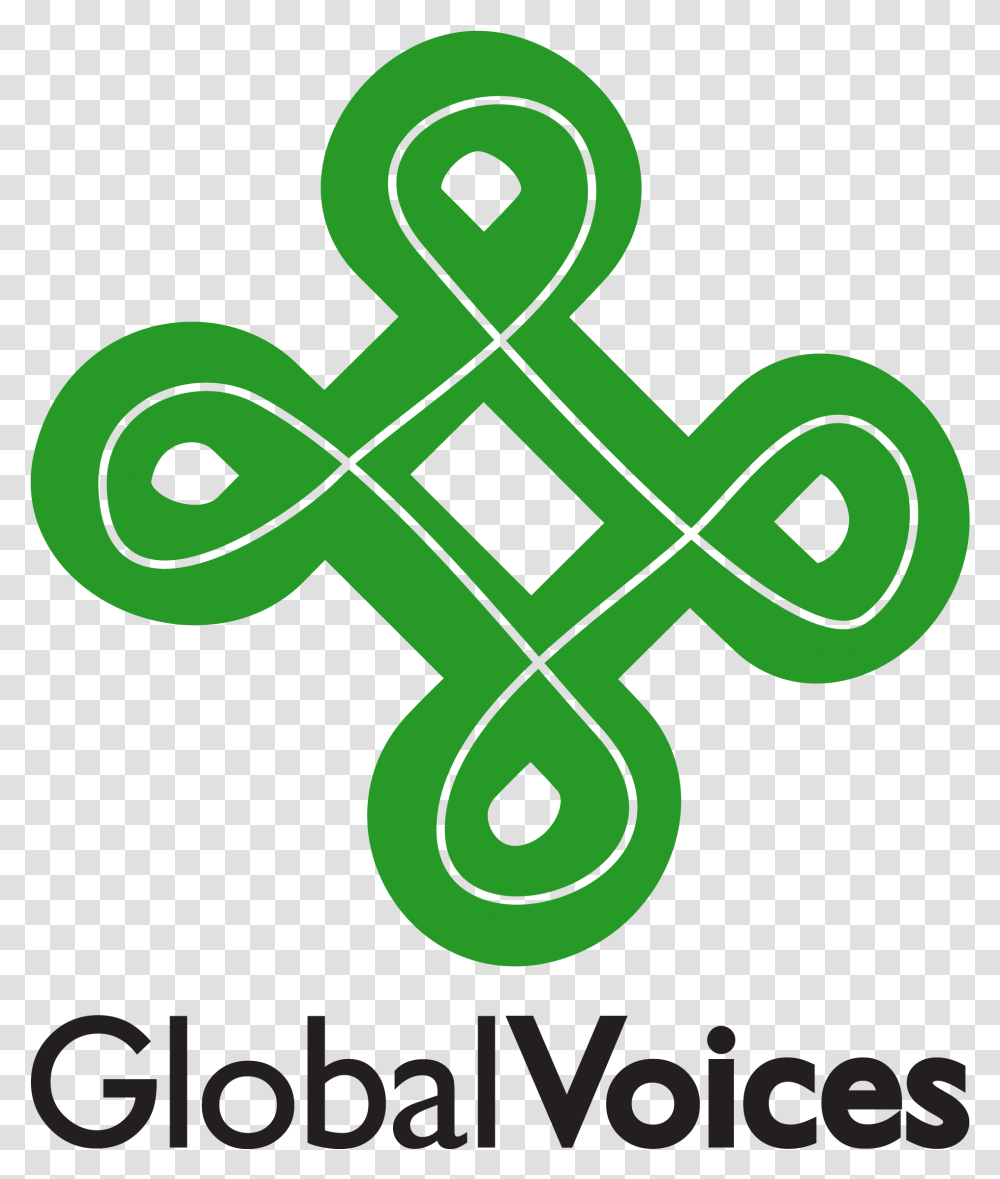 Global Voices Logos Badges Global Voices, Alphabet, Text, Cross, Symbol Transparent Png